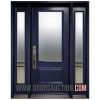 Single steel Door - 3 quarter Panel with 2 Full Sidelites URBAN LIGHT Blue Milton