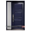 Steel 3 panels Single door with one sidelite Sydney Rain glass Blue Ottawa