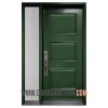 Steel 3 panels Single door with one sidelite Sydney Rain glass Green Markham