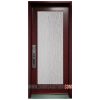 Steel Single Door Full Rain glass Burgundy Ajax