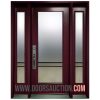 Steel Single Door with 2 Sidelites URBAN LIGHT 005 Burgundy Oakville