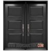 Steel Double Door - 3 Panels Dark Grey Brampton