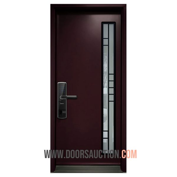 Single Steel Modern Door Modexa Dark Brown Aurora