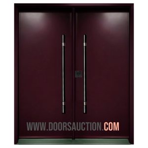 Steel Double Modern Door burgundy Hamilton