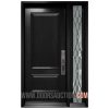 Single steel Door - One Sidelite Full Oak Ridge glass Black Toronto