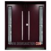 Steel Double Modern Door burgundy CALIBEX Hamilton