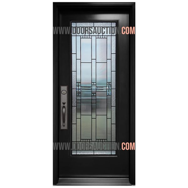 Steel Single Door Full Nettilling Black Oakville