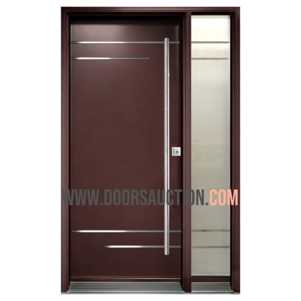 Uranus Steel Single door one sidelite Brown Oakville