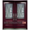 Double Steel Door 3 Quarters CALIBEX Burgundy Markham