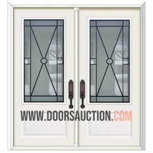 Double Steel Door 3 Quarters CALIBEX White Woodbridge