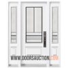 Single Steel Door 2 sidelites 3 Quarter Avenue glass White Newmarket