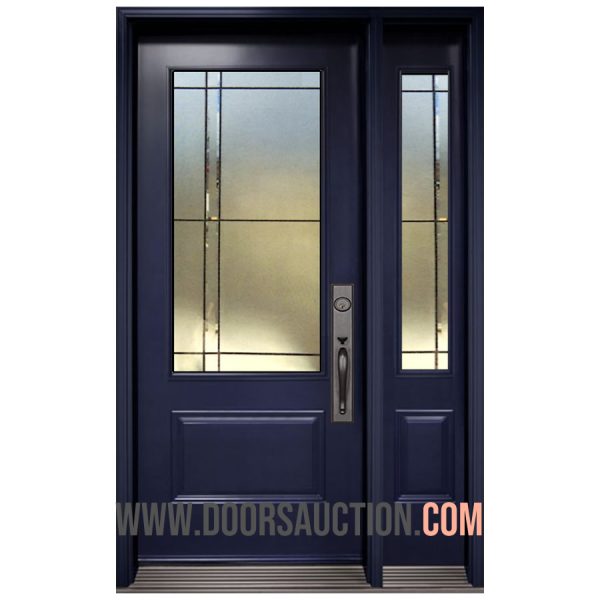 Single Steel Door One Sidelite 3 Quarter Ashbury Blue Richmond Hill