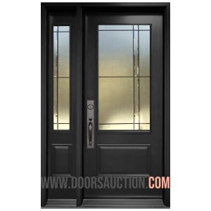 Single Steel Door One Sidelite 3 Quarter Ashbury Dark Gray Toronto