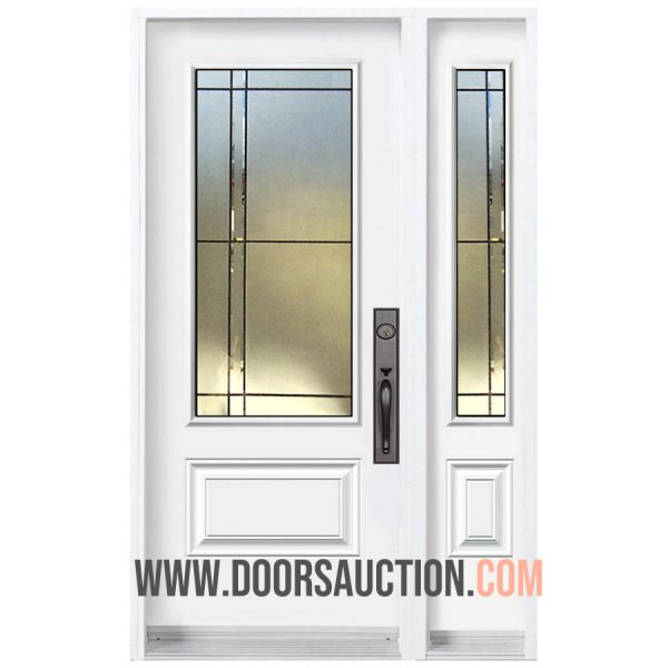 Single Steel Door One Sidelite 3 Quarter Ashbury White Brampton