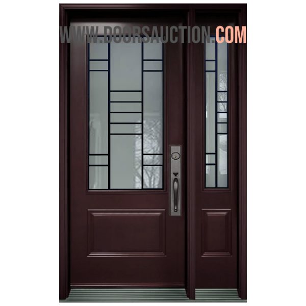 Single steel Door One Sidelite 3 Quarter Modexa Brown Mississauga