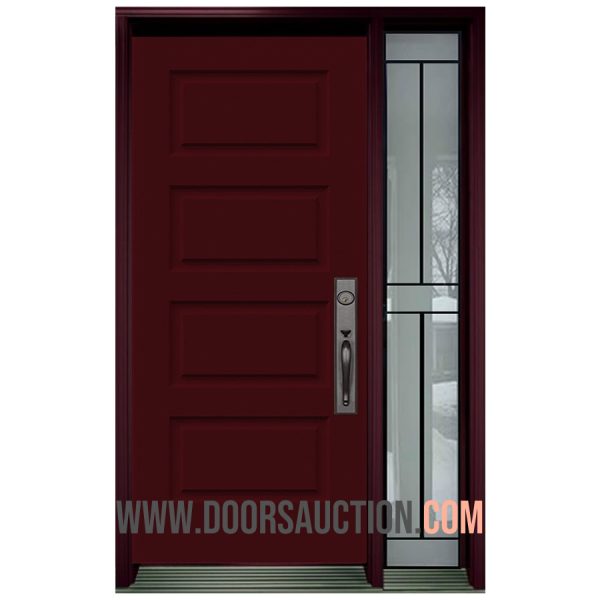 Soho Single Door - One Sidelite Full No Glass CALIBEX Burgundy Markham