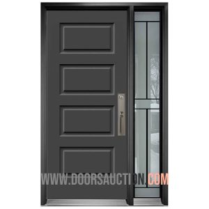 Soho design Single Door - One Sidelite Full - Gray CALIBEX Toronto