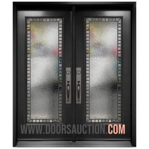 Steel Double Door Full Jardin Dark Gray Brampton