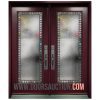 Steel Double Door Full Jardin Burgundy Markham