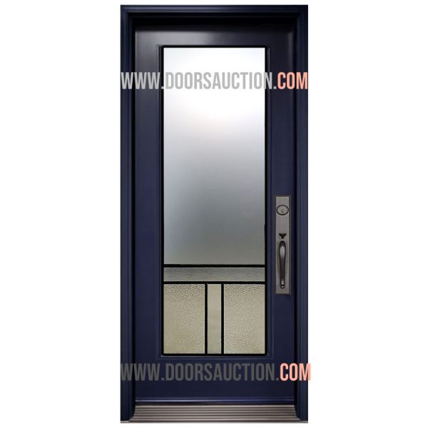 Steel Single Door Full Urban Light-4 Blue Brampton