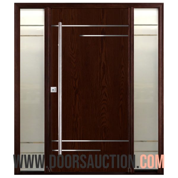 Uranus Fiberglass Single door Two sidlites Dark Brown Toronto