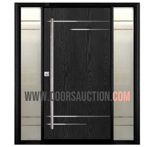 Uranus Fiberglass Single door Two sidlites Gray Brampton