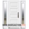Steel Modern Door with 2 Sidelite Urban Light 5 White Brampton