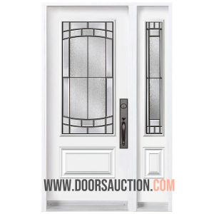 Steel Single Door One Sidelite Ashbourne 3 Quarter White Richmond Hill