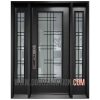 Steel Single Door with 2 Sidelite Serenne Dark Gray Brampton