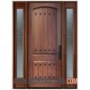 Mahogany Fiberglass door Single with two Sidelite Brown Mississauga