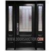 Single Steel Door 2 sidelites 3 Quarter Newcastle Black Toronto