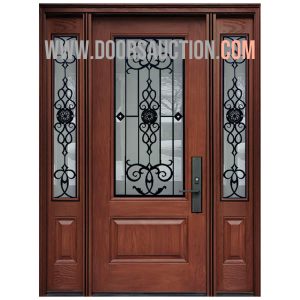 Single door two sidelites fiberglass oak Gotico 3 Quarter Brown Mississauga