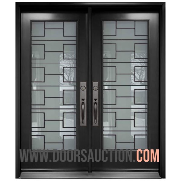 Steel Double Door Santa-Monica Dark Gray Woodbridge