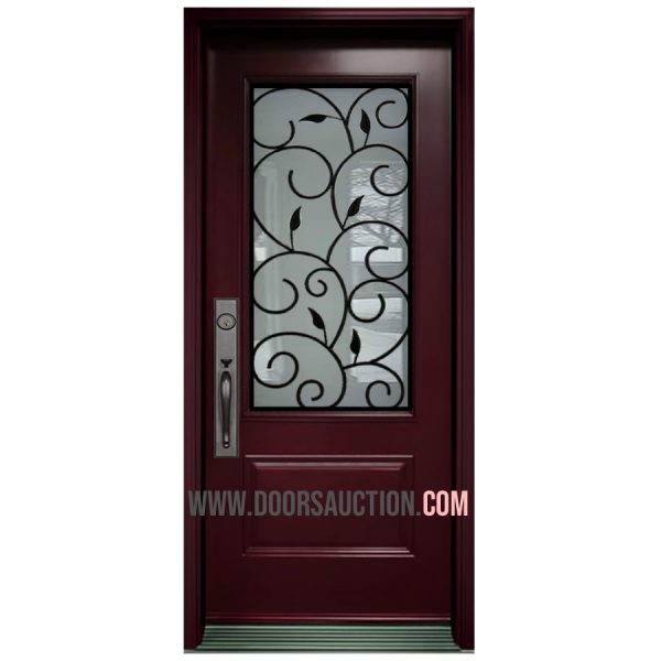 Steel Single Door 3 Quarters Catalina Burgundy Markham