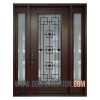 Fiberglass Single Door 2 Sidelites San Francisco Dark Walnut Mississauga