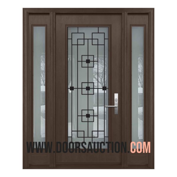 Fiberglass Single Door 2 Sidelites San Francisco Espresso Richmond Hill