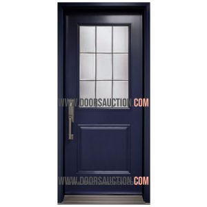 Single Steel Door- Lite Listral- Half Blue