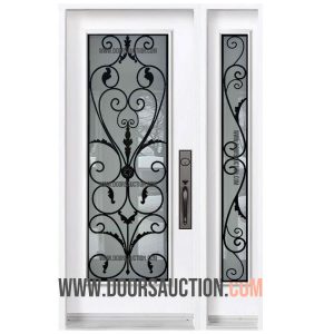 Steel Single Door One Sidelite Miliano White Brampton