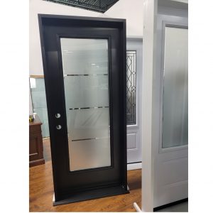 Steel-Single-Door-Full-glass-Black-Brampton