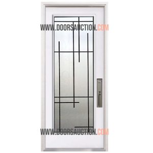 Single Steel Door Full glass Pasadena - White Mississauga