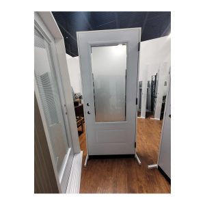 Single Steel Door with Clear Edge glass Iron Ore - Mississauga