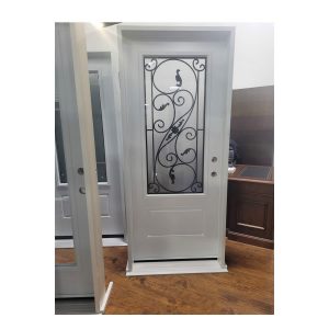 Single Steel Door with Serafina Wrought iron glass Brampton